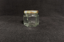 Hexagon Jar 1.5oz  with Lid Packed 24